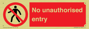 No unauthorised entry